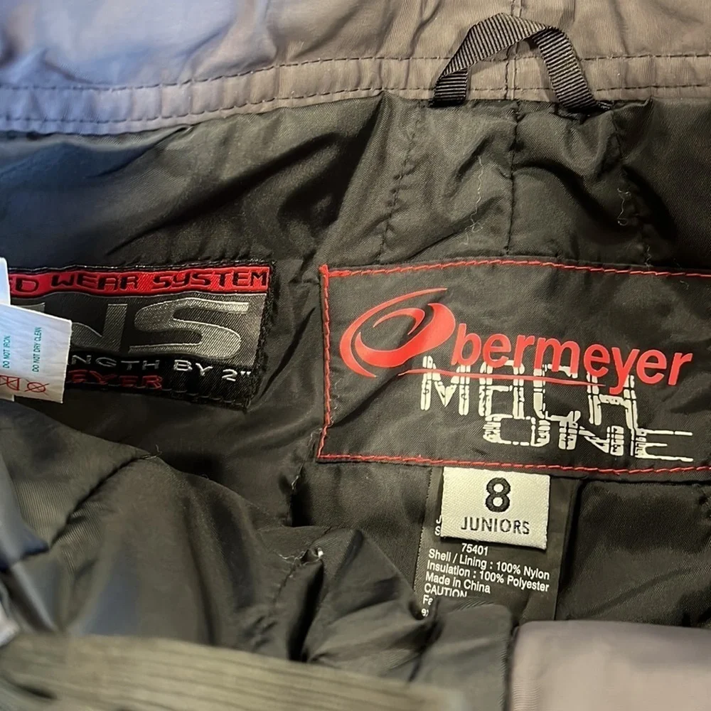 Obermeyer Mach one gray insulated snow pants